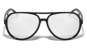 Rhombus Temple Pattern Flat Top Aviators Wholesale Sunglasses