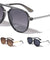 Metal Nose Accent Flat Top Aviators Wholesale Sunglasses