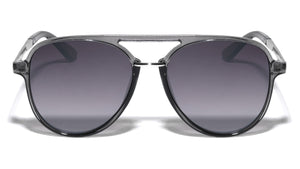 Metal Nose Accent Flat Top Aviators Wholesale Sunglasses