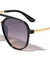 Metal Nose Accent Flat Top Aviators Wholesale Sunglasses