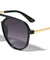 Metal Nose Accent Flat Top Aviators Wholesale Sunglasses