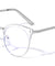 Blue Light Blocking Silver Retro Cat Eye Wholesale Eyewear