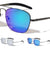 Rubber Tip Color Mirror Sports Squared Aviators Wholesale Sunglasses