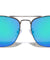 Rubber Tip Color Mirror Sports Squared Aviators Wholesale Sunglasses