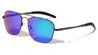 Rubber Tip Color Mirror Sports Squared Aviators Wholesale Sunglasses