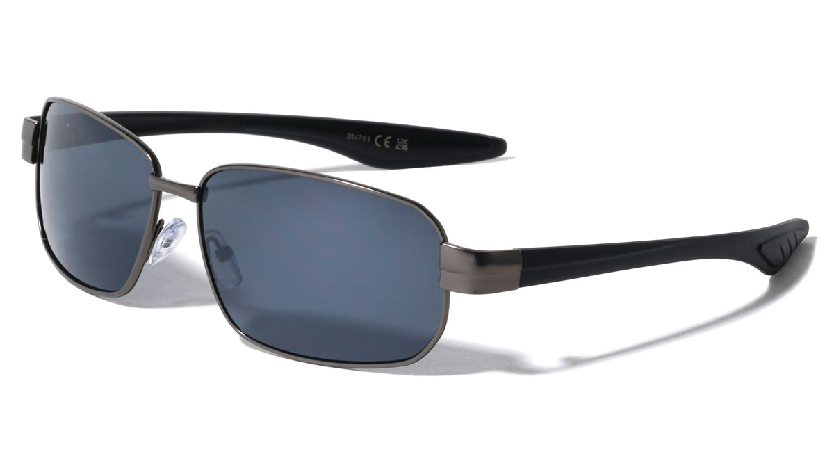 Color Mirror Lens Sports Rectangle Wholesale Sunglasses