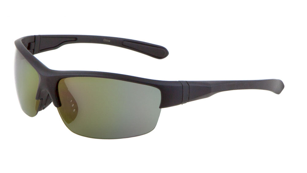 Sport Semi-Rimless Color Mirror Wholesale Bulk Sunglasses