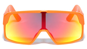 Oversized Flat Top One Piece Rectangle Wholesale Sunglasses