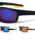 Rubber Ears Color Mirror Rectangle Sports Wholesale Sunglasses