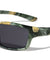 Camouflage Thick Frame Rectangle Sports Wholesale Sunglasses
