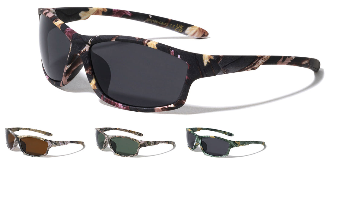 Camouflage Oval Sports Wholesale Sunglasses
