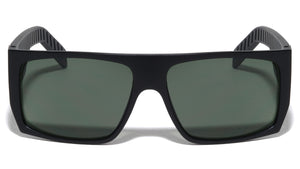 Flat Top Grip Temple Rectangle Wholesale Sunglasses