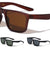 Flat Top Tapered Temple Square Wholesale Sunglasses