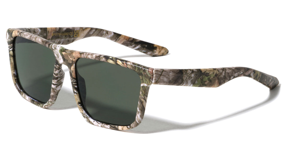Camouflage Flat Top Classic Square Sports Wholesale Sunglasses