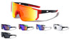 Color Mirror One Piece Shield Geometric Sports Wholesale Sunglasses