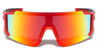 Color Mirror One Piece Shield Geometric Sports Wholesale Sunglasses