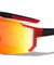 Color Mirror One Piece Shield Geometric Sports Wholesale Sunglasses