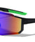Color Mirror One Piece Shield Geometric Sports Wholesale Sunglasses