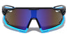 Color Mirror Cutout Lens One Piece Shield Sports Wholesale Sunglasses