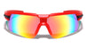 Color Mirror Semi Rimless One Piece Shield Sports Wholesale Sunglasses