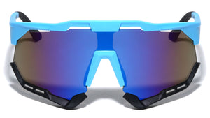 Color Mirror One Piece Shield Lens Sports Wholesale Sunglasses