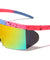 Color Mirror Side Lens Shield One Piece Wide Rectangle Wholesale Sunglasses