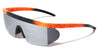 Color Mirror Side Lens Shield One Piece Wide Rectangle Wholesale Sunglasses