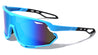 Color Mirror One Piece Shield Lens Matte Frame Sports Wholesale Sunglasses