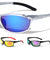 Color Mirror Lens Rubber Tips Oval Sports Wholesale Sunglasses