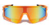 Rubber Tips Color Mirror One Piece Shield Lens Sports Wholesale Sunglasses