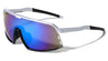 Color Mirror One Piece Shield Lens Rubber Grip Duotone Sports Wholesale Sunglasses