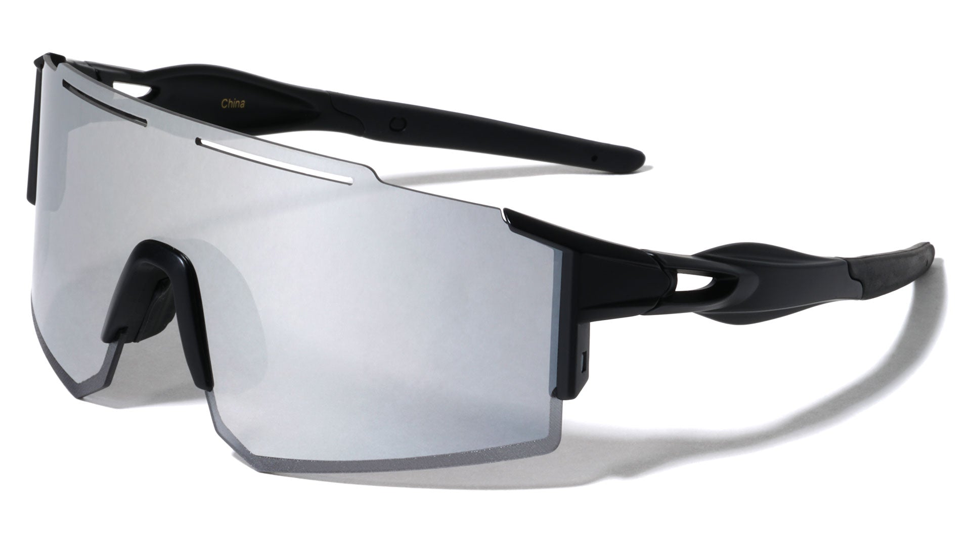 BP0205-CM Oversized Shield Ink Splatter Wholesale Sunglasses