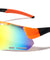 Color Mirror Shield Lens Accent Cutout Sports Wholesale Sunglasses