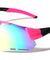 Color Mirror Shield Lens Accent Cutout Sports Wholesale Sunglasses