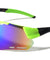 Color Mirror Shield Lens Accent Cutout Sports Wholesale Sunglasses