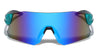 Rimless Color Mirror Shield Lens Frosted Frame Sports Wholesale Sunglasses