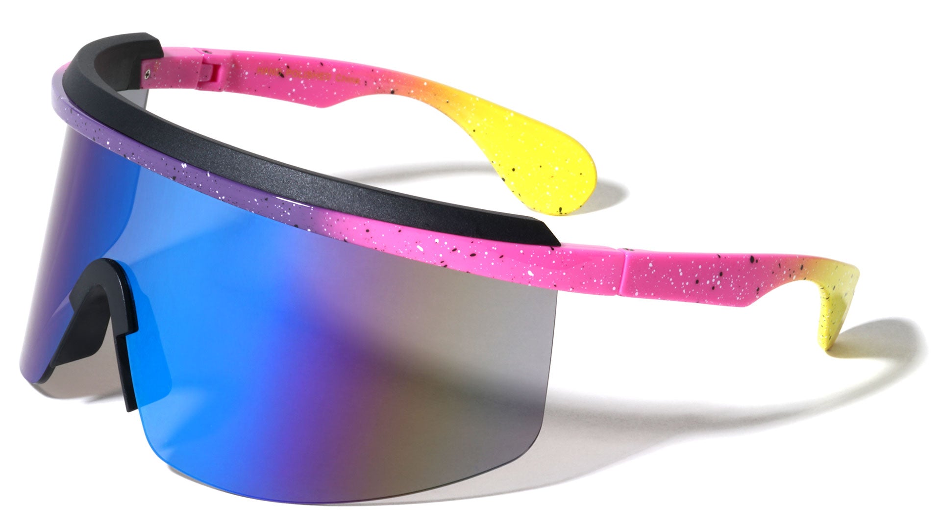 BP0205-CM Oversized Shield Ink Splatter Wholesale Sunglasses - Frontier  Fashion, Inc.
