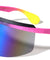 Oversized Color Mirror One Piece Shield Lens Ink Splatter Wholesale Sunglasses