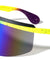 Oversized Color Mirror One Piece Shield Lens Ink Splatter Wholesale Sunglasses