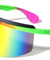 Oversized Color Mirror One Piece Shield Lens Ink Splatter Wholesale Sunglasses
