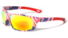 American Flag Print Color Mirror Rectangle Sports Wholesale Sunglasses