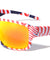American Flag Print Color Mirror Square Sports Wholesale Sunglasses