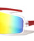 Color Mirror Frosted Crystal Color One Piece Shield Lens Sports Wholesale Sunglasses