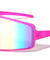 Color Mirror Frosted Crystal Color One Piece Shield Lens Sports Wholesale Sunglasses