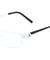 PEACE Clear Lens Color Accent Rectangle Glasses Wholesale