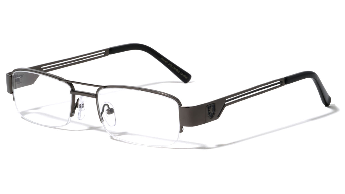 KHAN Semi-Rimless Clear Lens Wholesale Glasses