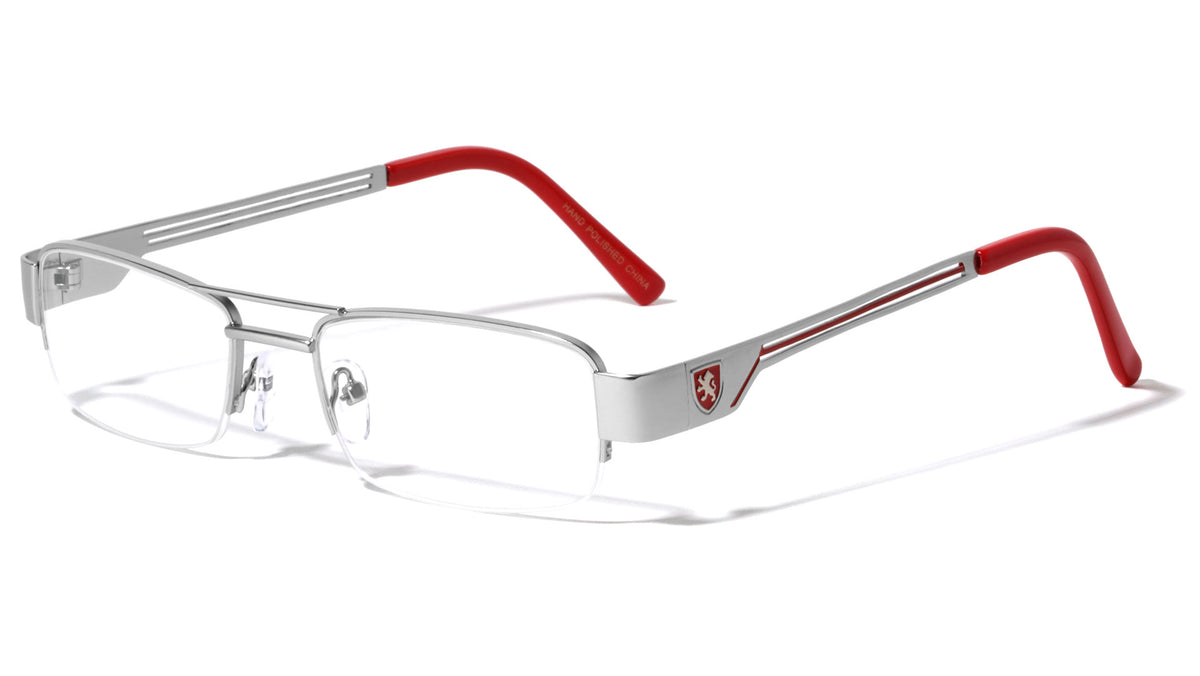 KHAN Semi-Rimless Clear Lens Wholesale Glasses