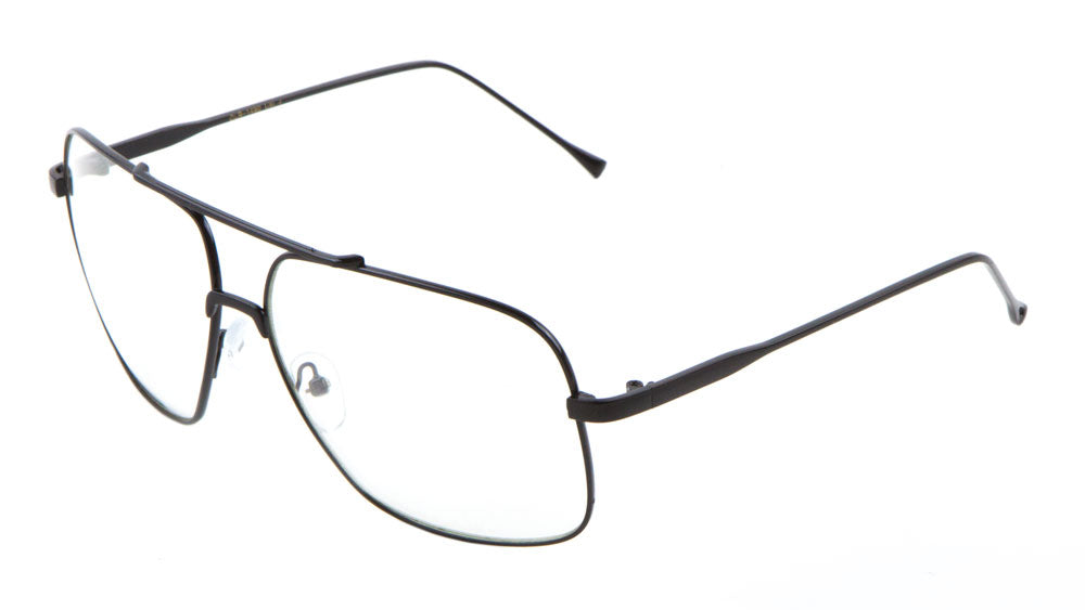 Clear Lens Rectangular Aviators Wholesale Bulk Glasses