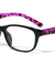 Clear Lens Rectangle Eyewear with Color Temple Wholesale