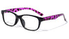 Clear Lens Rectangle Eyewear with Color Temple Wholesale